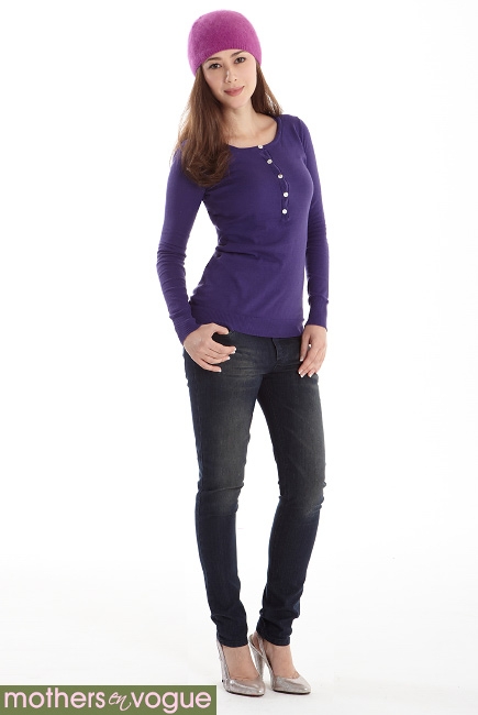 Топ для кормления Mothers en Vogue Basic Button-Down, фиолетовый (Wisteria)