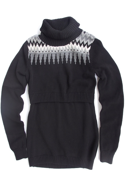 Свитер для кормящих Fair Isle, черный