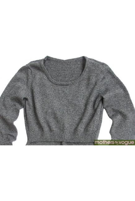 Платье для кормящих Mothers en Vogue Marled, серый (White-Black)