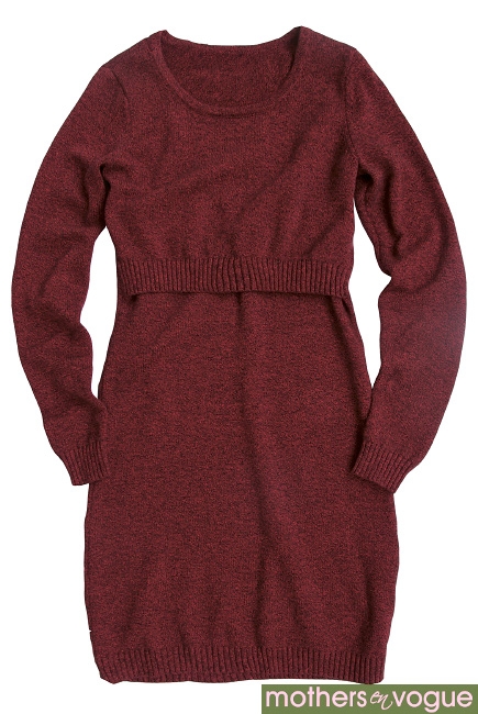 Платье для кормящих Mothers en Vogue Marled, бордо (Maroon-Black)