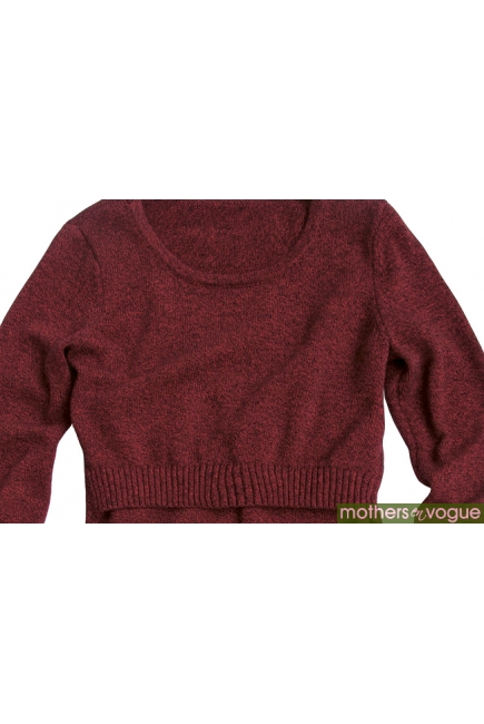 Платье для кормящих Mothers en Vogue Marled, бордо (Maroon-Black)