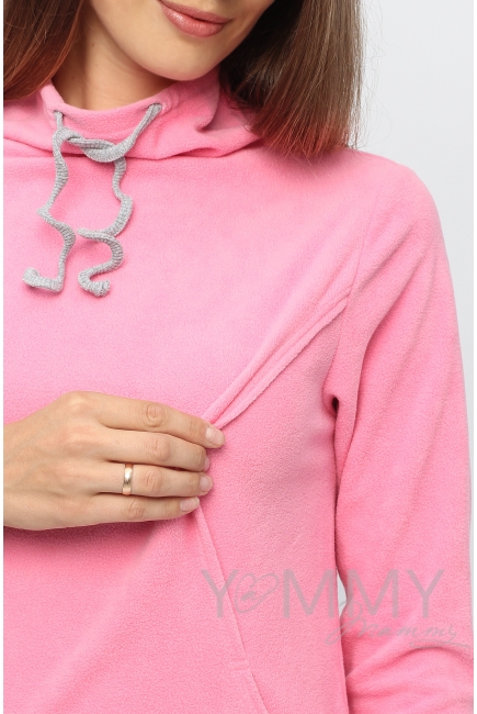Толстовка YammyMammy (ями мами) флисовая, цвет "розовый"