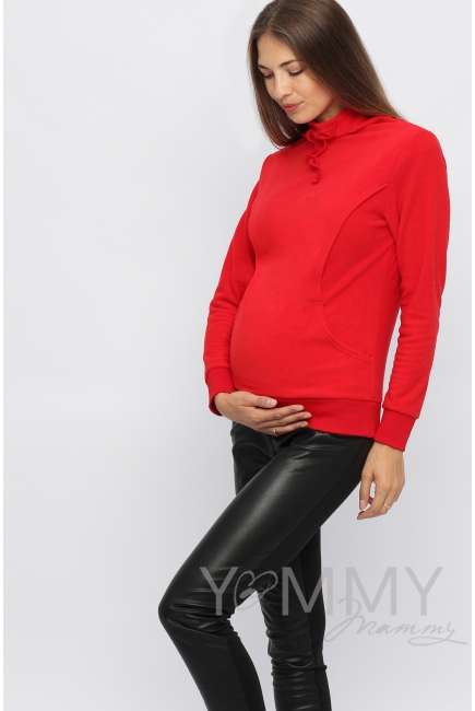 Толстовка YammyMammy (yummy mummy) флисовая, цвет "красный"