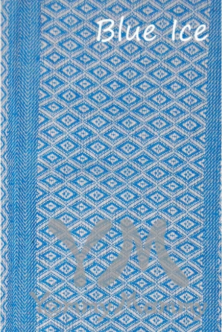 Слинг с кольцами YammyMammy (ями мами), цвет "голубой/белый"