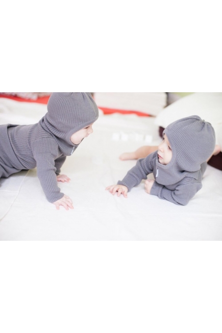 KoCoi Штаны детские из шерсти мериноса, графит