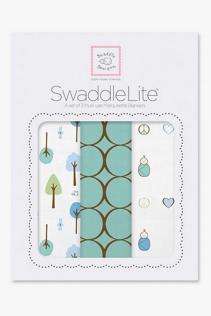 Набор пеленок SwaddleDesigns SwaddleLite Cute & Calm SeaCrystal
