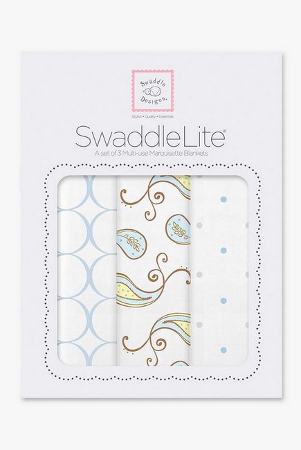 Набор пеленок SwaddleDesigns SwaddleLite Paisley Blue