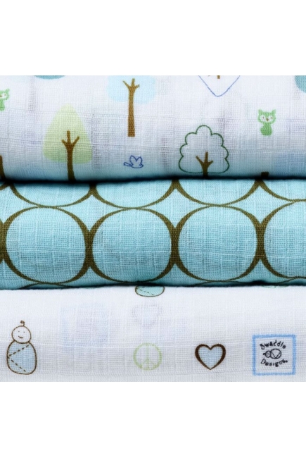 Набор пеленок SwaddleDesigns SwaddleLite Cute & Calm SeaCrystal