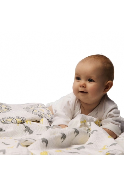 Пеленка детская тонкая SwaddleDesigns Маркизет PY Elephant/Chickies