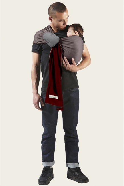 Слинг с кольцами JPMBB трикотажный, цвет "бордо - коричневый"