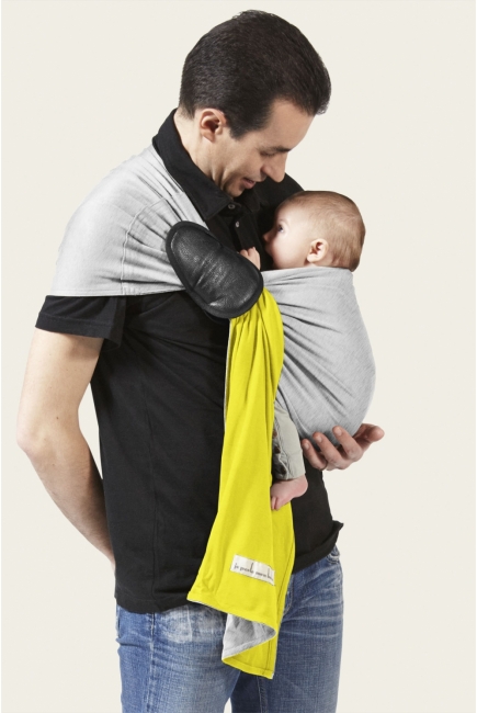 Слинг с кольцами JPMBB трикотажный, цвет "лимонад - светло-серый"