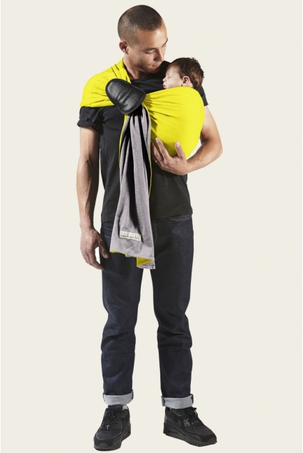 Слинг с кольцами JPMBB трикотажный, цвет "лимонад - светло-серый"