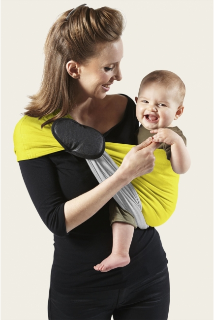 Слинг с кольцами JPMBB трикотажный, цвет "лимонад - светло-серый"