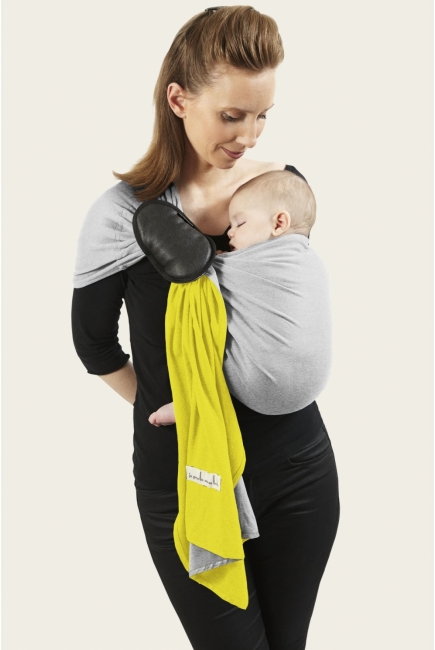 Слинг с кольцами JPMBB трикотажный, цвет "лимонад - светло-серый"