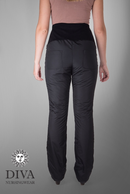 Брюки утепленные для беременных Diva , цвет Nero