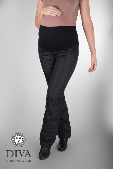 Брюки утепленные для беременных Diva , цвет Nero
