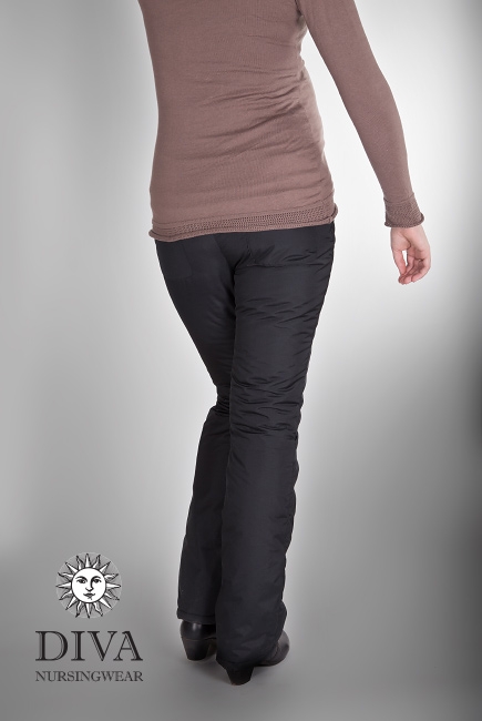 Брюки утепленные для беременных Diva , цвет Nero