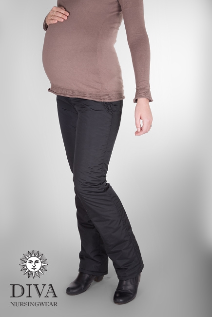 Брюки утепленные для беременных Diva , цвет Nero