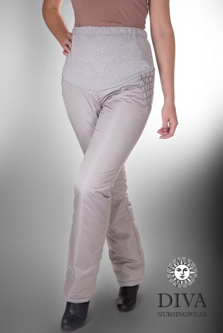 Брюки утепленные для беременных Diva , цвет Nebbia