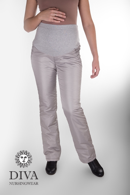 Брюки утепленные для беременных Diva , цвет Nebbia