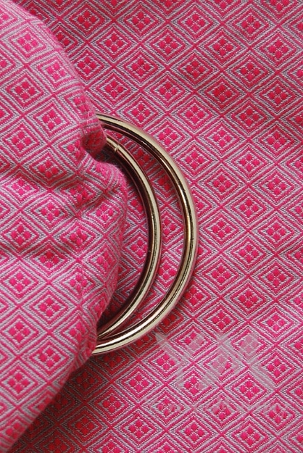 Слинг с кольцами YammyMammy (yummy mummy), цвет "серый/брусничный"