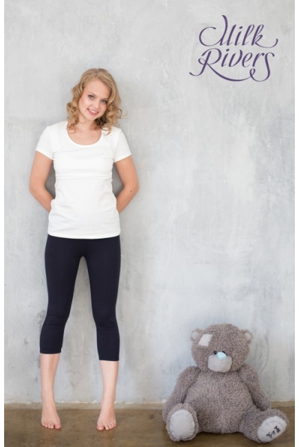 Футболка для беременных и кормящих Milk Rivers экрю