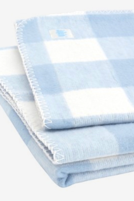 плед для новорожденных, цвет "Check blue"