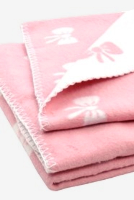 плед для новорожденных, цвет "Bow pink"