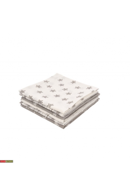 Комплект муслиновых пеленок для новорожденных Jollein, Starfish grey