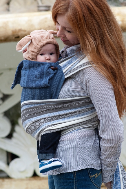 Май-слинг Ellevill Zara Infinity / Zara Tricolor Blue со льном