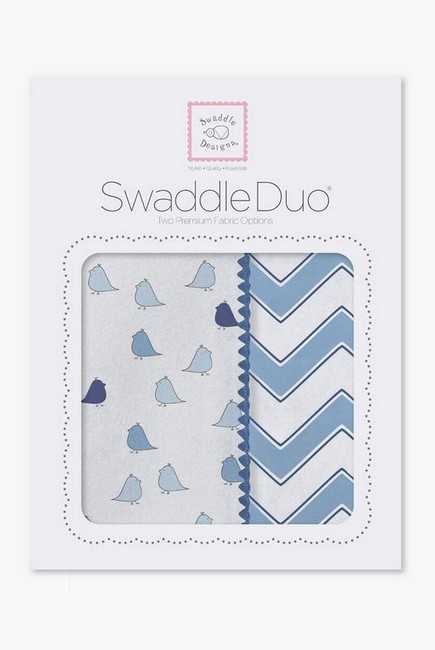 Набор пеленок SwaddleDesigns Swaddle Duo BL Chickies/Chevron
