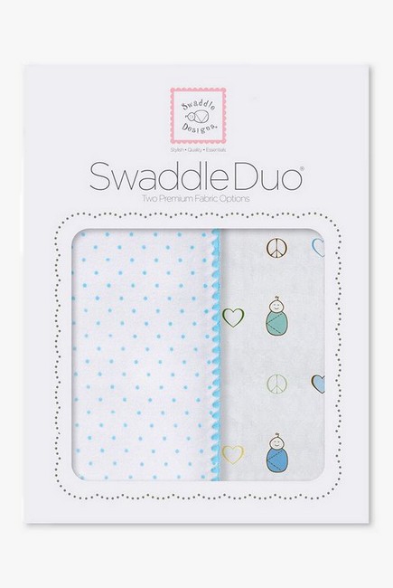 Набор пеленок SwaddleDesigns Swaddle Duo BL Peace/LV/SW