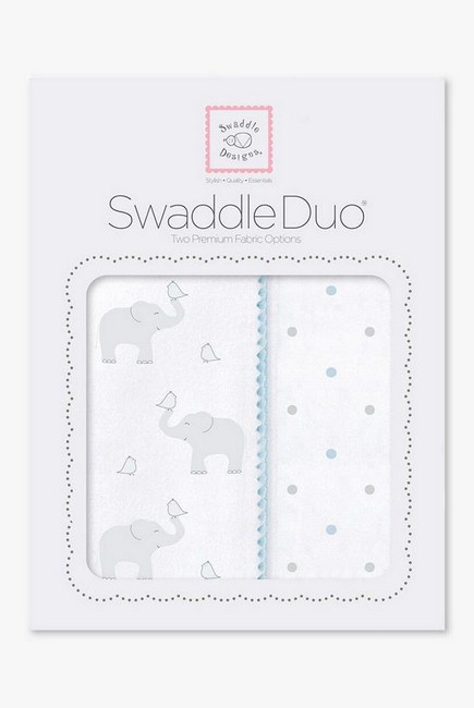 Набор пеленок SwaddleDesigns Swaddle Duo Swaddle Duo PB Elephant/Chickies