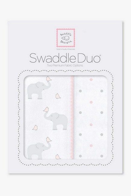 Набор пеленок SwaddleDesigns Swaddle Duo PP Elephant/Chickies