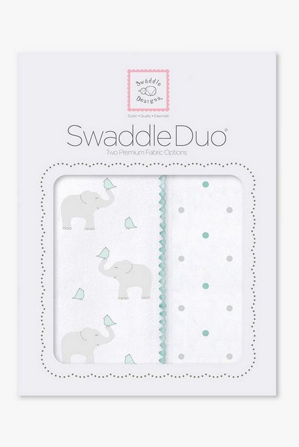 Набор пеленок SwaddleDesigns Swaddle Duo SC Elephant/Chickies