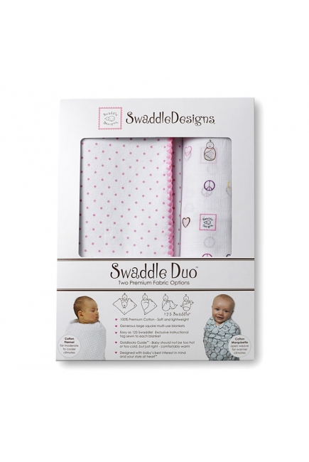 Набор пеленок SwaddleDesigns Swaddle Duo PK Peace/LV/SW