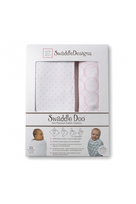 Набор пеленок SwaddleDesigns Swaddle Duo Pstl Pink Classic