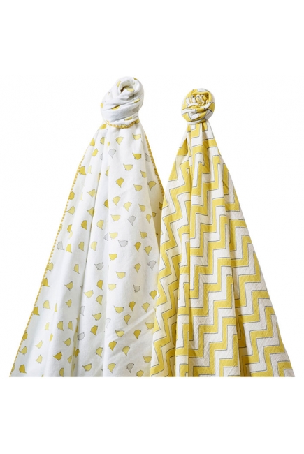 Набор пеленок SwaddleDesigns Swaddle Duo Y Chickies/Chevron