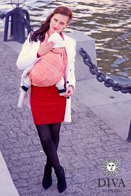 Слинг-шарф Diva Milano cо льном, Etna Arancio