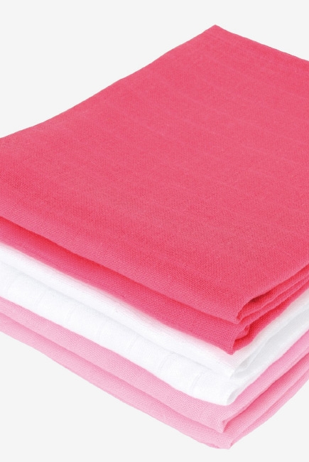 Муслиновые пеленки для новорожденных Jollein средние, fuchsia/pink/white