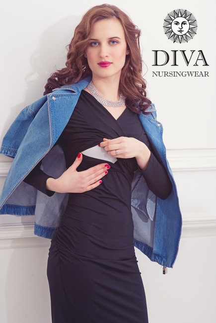 Платье для кормящих и беременных Diva Nursingwear Lucia, цвет Nero