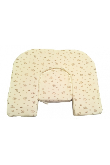 Подушка для кормления двойни «Milk Rivers Twins» с дополнительной подушкой для спины нежно-желтая