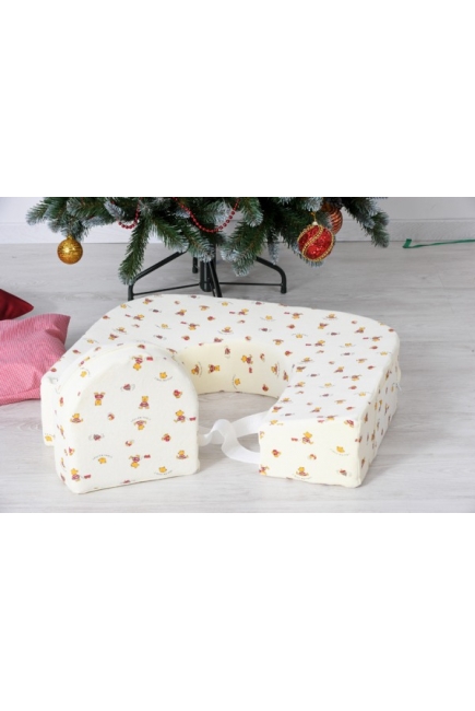 Подушка для кормления двойни «Milk Rivers Twins» с дополнительной подушкой для спины нежно-желтая