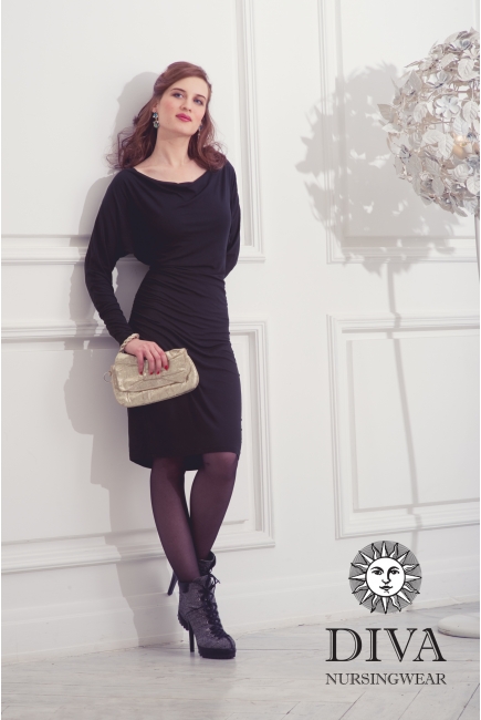 Платье для кормящих и беременных Diva Nursingwear Paola, цвет Nero