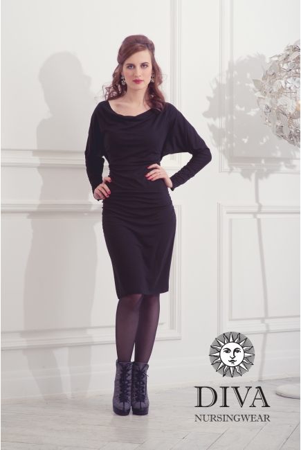 Платье для кормящих и беременных Diva Nursingwear Paola, цвет Nero