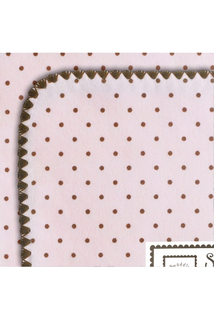 Фланелевая пеленка для новорожденного SwaddleDesigns Pink w/BR Dot