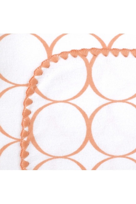 Фланелевая пеленка для новорожденного SwaddleDesigns Orange Mod/WH