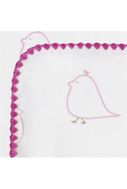 Фланелевая пеленка для новорожденного SwaddleDesigns Pink Chickies