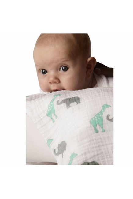 Пеленка детская тонкая SwaddleDesigns Маркизет SC Giraffe/Elephant