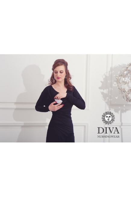 Платье для кормящих и беременных Diva Nursingwear Paola, цвет Nero